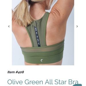 Olive Green Zyia All Star Sports Bra